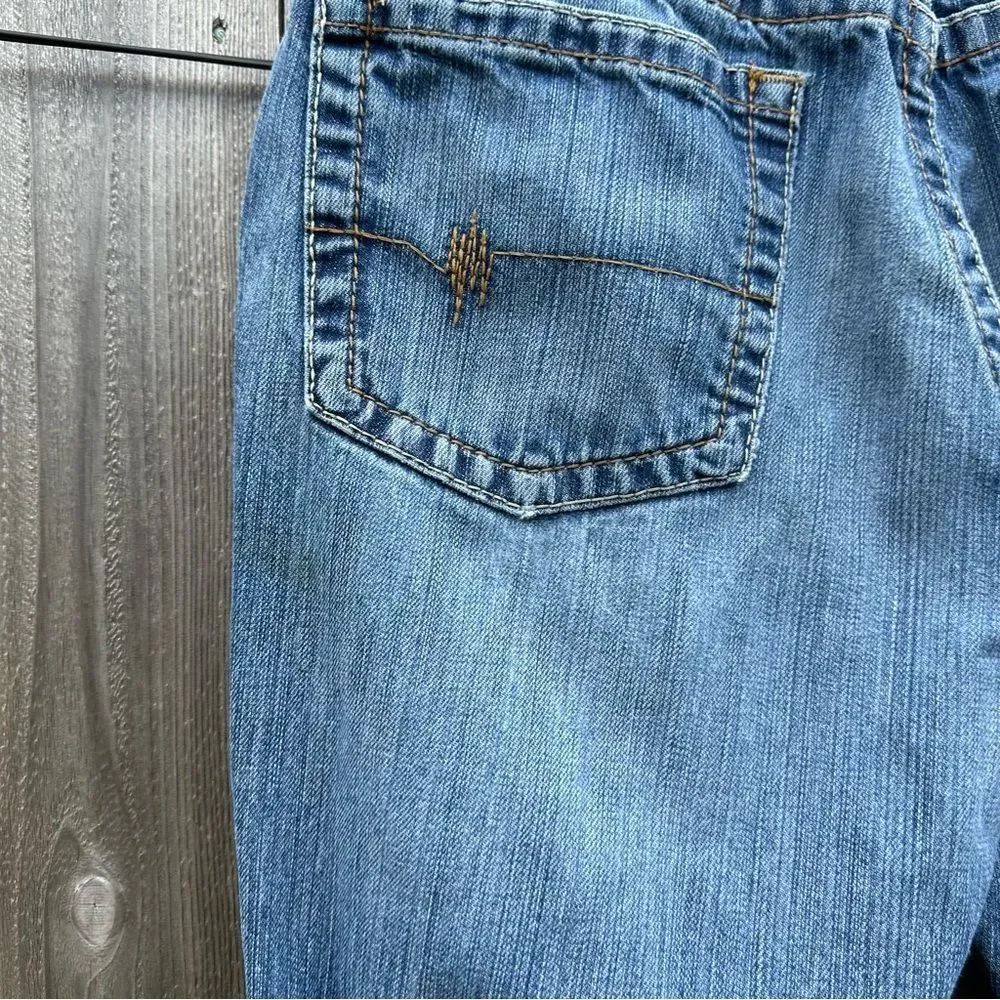 Ariat FR Relaxed Boot Cut Ripped Raw Hem Distressed  Jeans‎ Men Sz 34 X 34